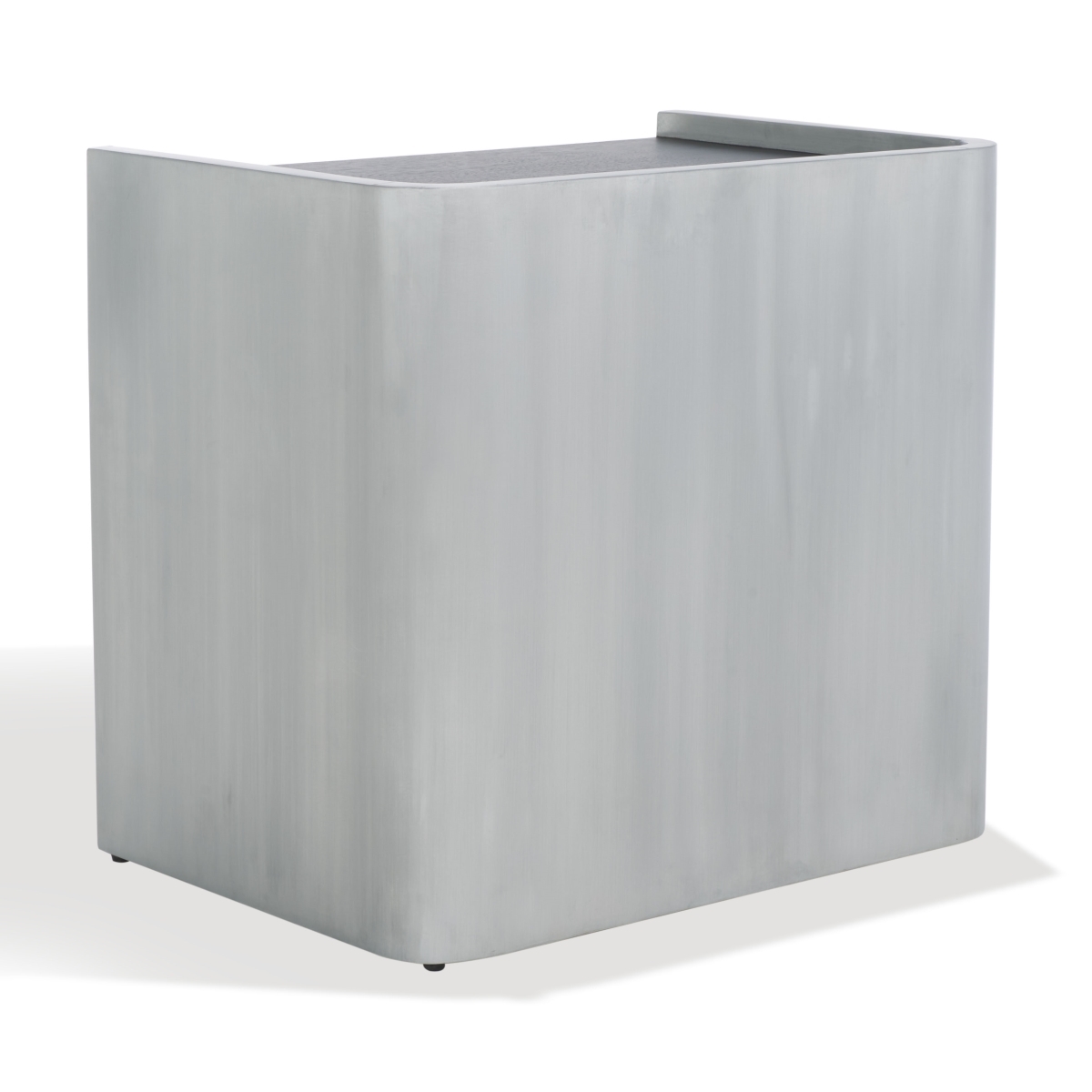 Ottawa Wood & Aluminum Nightstand - Black/Silver - Image 7