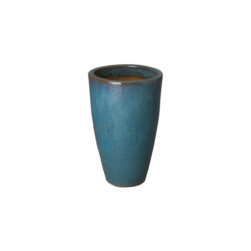  Graford Clay Pot Planter Color: Teal, Size: 21" H x 13" W x 13" D - Image 0