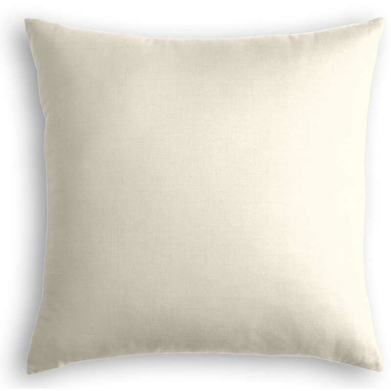 Loom Decor Slubby Linen Throw Pillow Color: Antique White, Size: 24" x 24" - Image 0