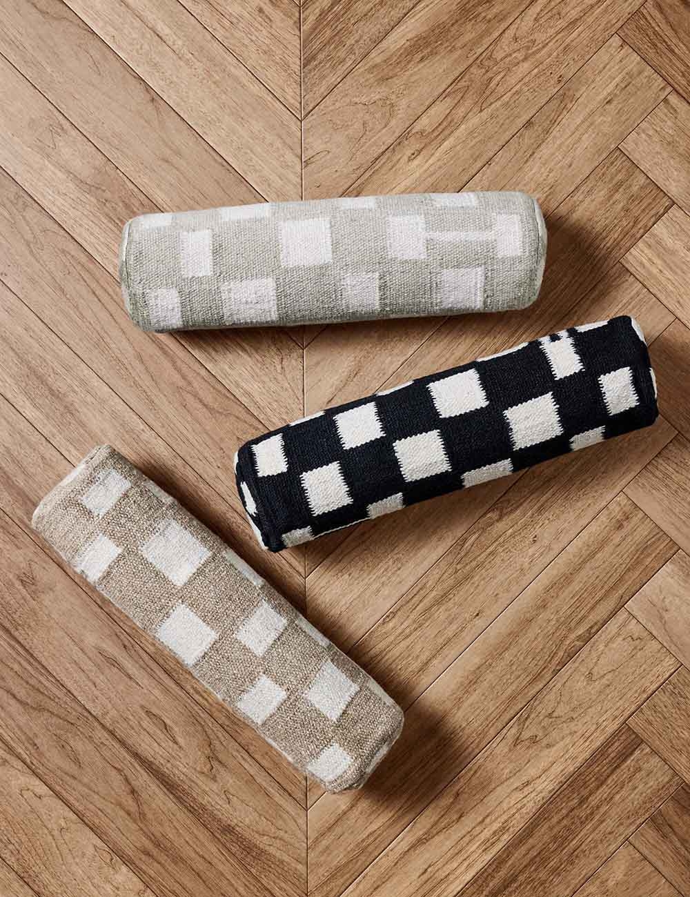 Irregular Checkerboard Bolster Pillow by Sarah Sherman Samuel - Image 9