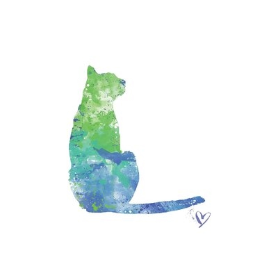 Sitting Cat Silhouette by Allison Gray - Gallery-Wrapped Canvas Giclée - Image 0
