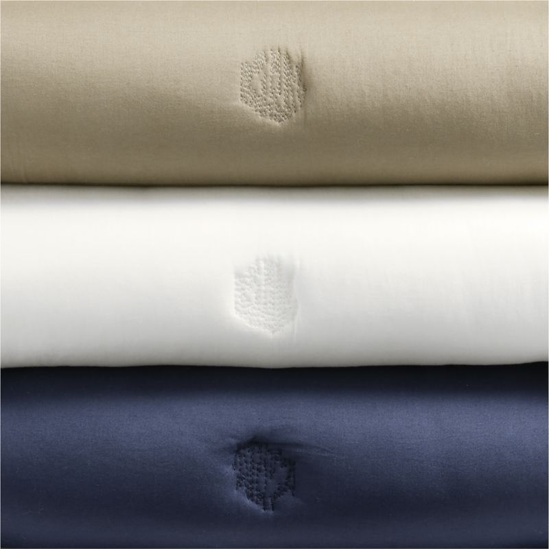 Organic Cotton Voile Pampas Ivory King Bed Pillow Sham - Image 4