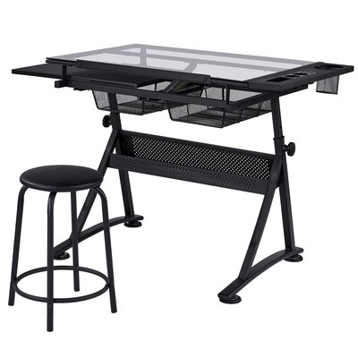 Height Adjustable Drafting Table and Chair Set - Image 0