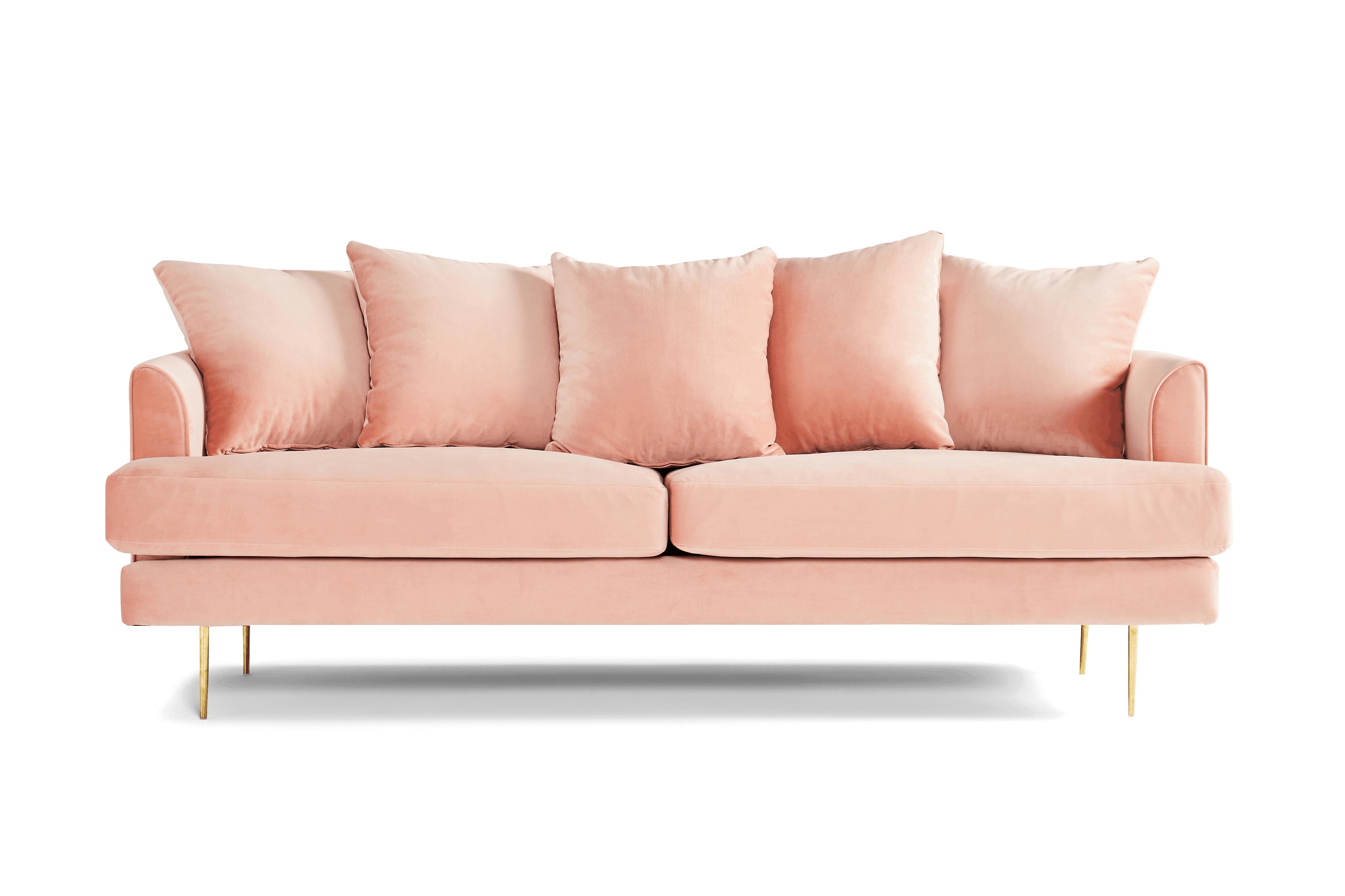 Pink Aime Mid Century Modern Sofa - Royale Blush - Image 0
