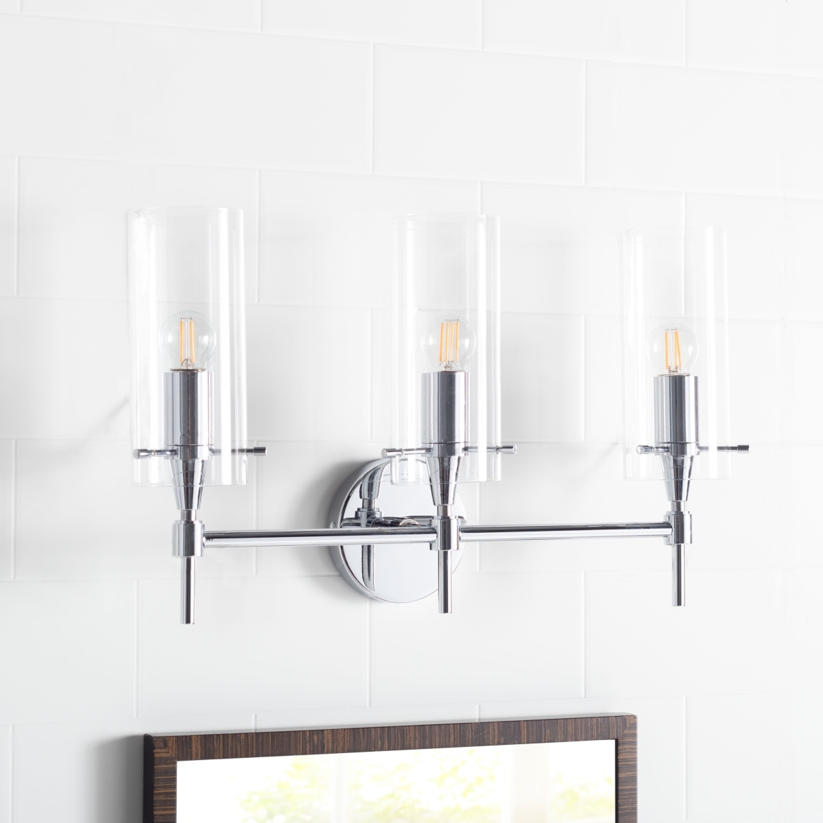 Norala Vanity Sconce - Chrome - Safavieh - Image 1