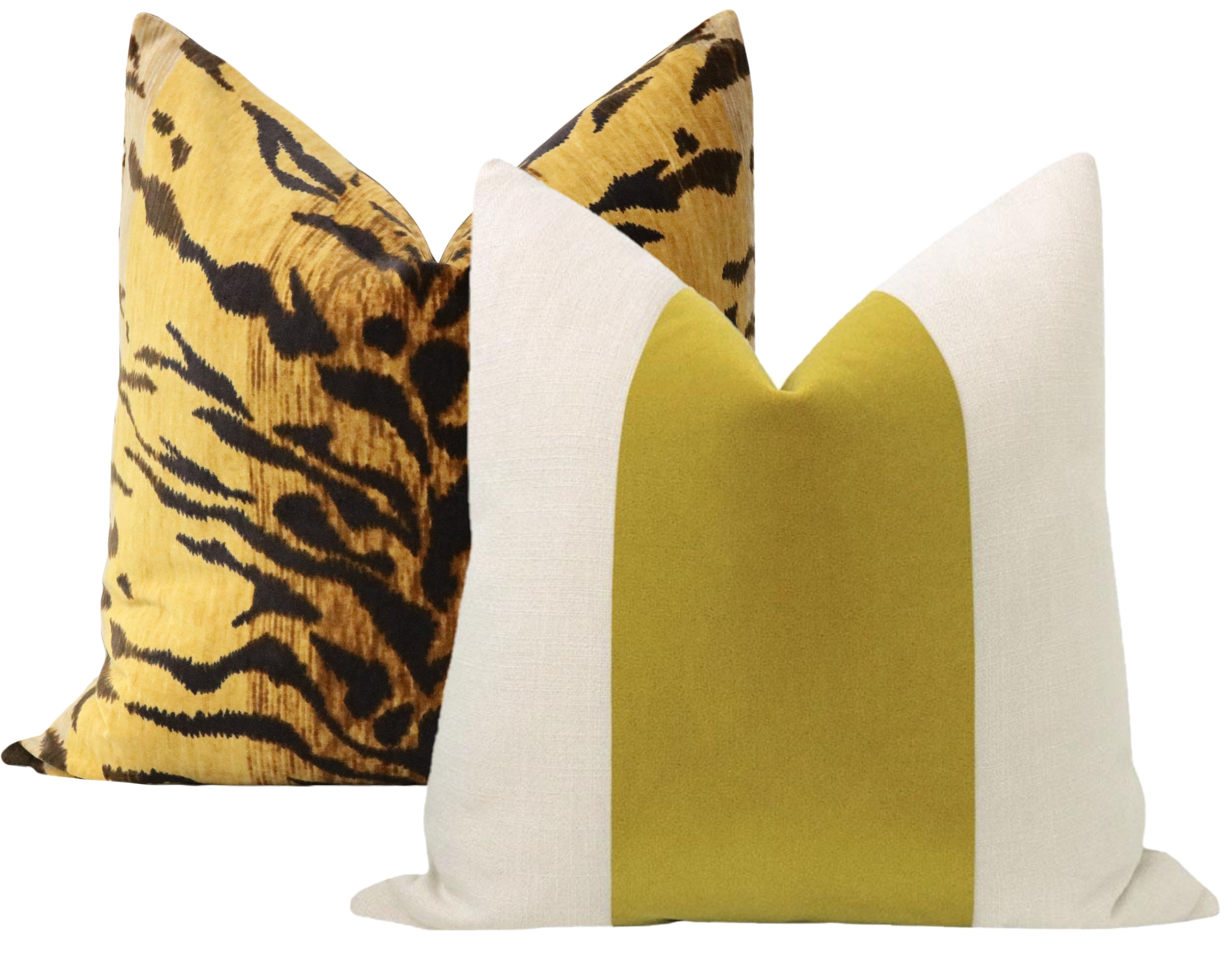 PANEL :: MOHAIR VELVET // CHARTREUSE - 14" X 36" - Image 4