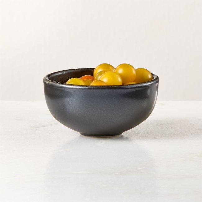 Drift Black Mini Bowl with Reactive Glaze - Image 0