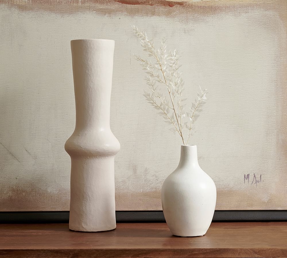 Studio Vase Collection, Small Bottle, White - Image 3