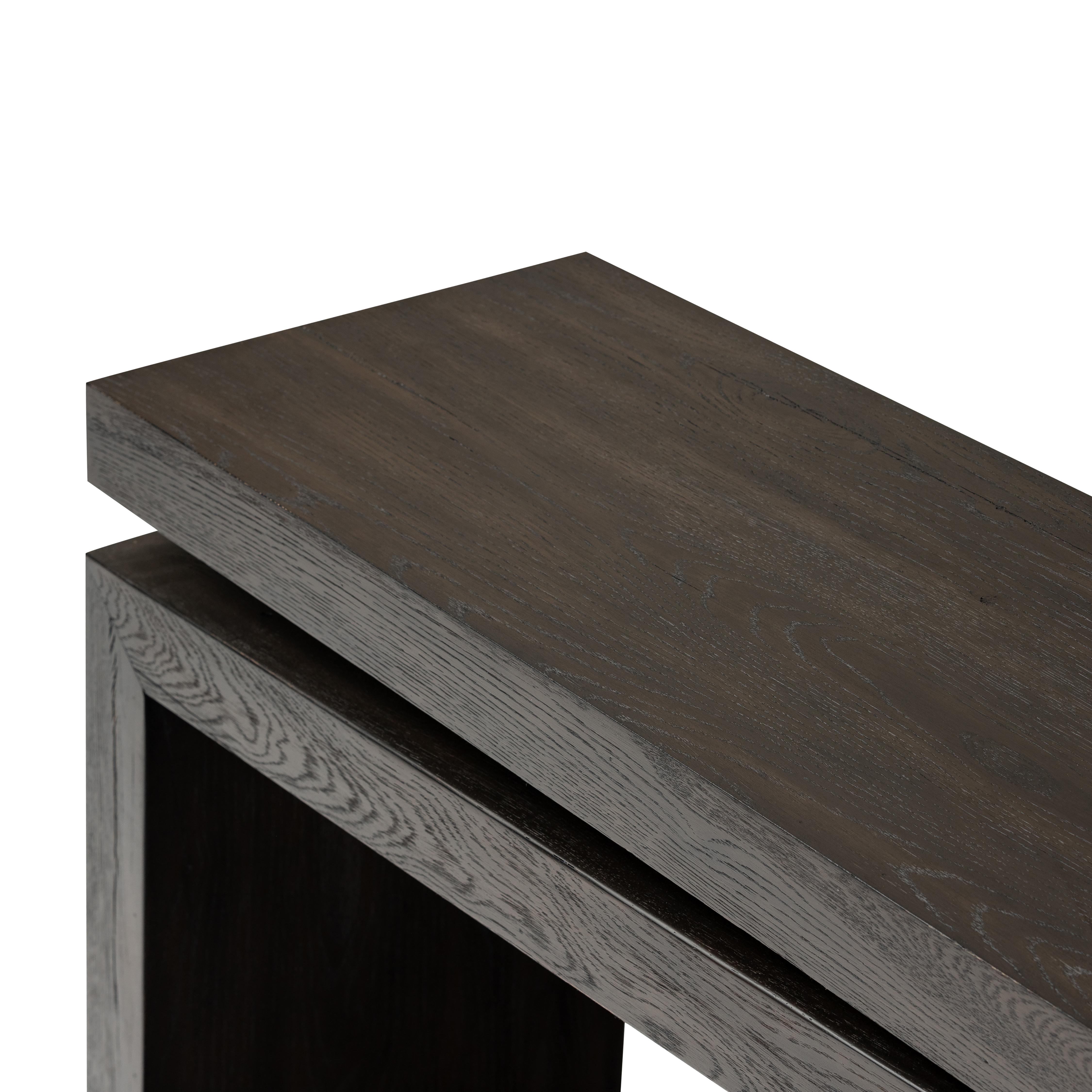 Matthes Console Table-Smoked Black - Image 5
