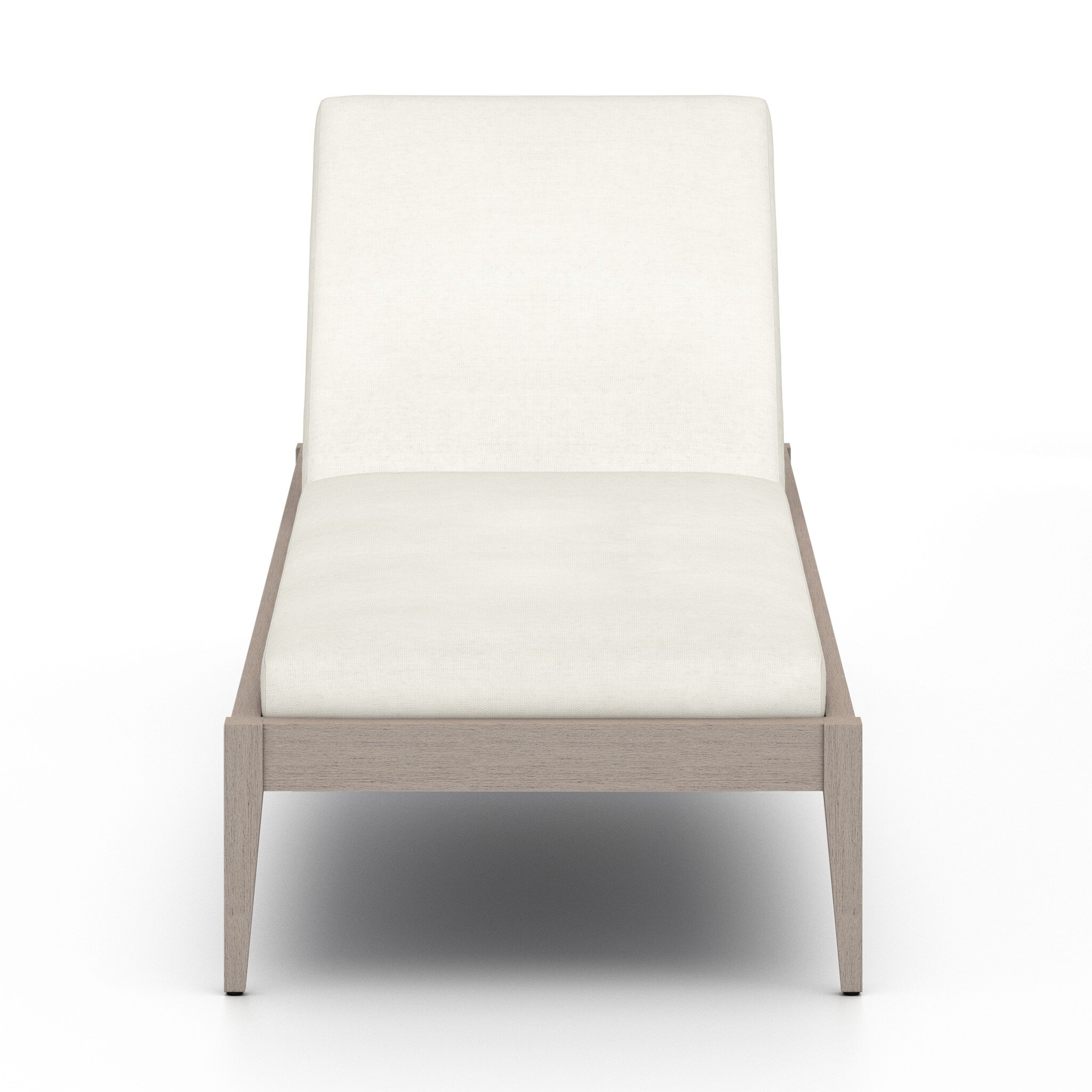 Sherwood Outdoor Chaise, Weathered Grey - Venao Ivory - Image 0