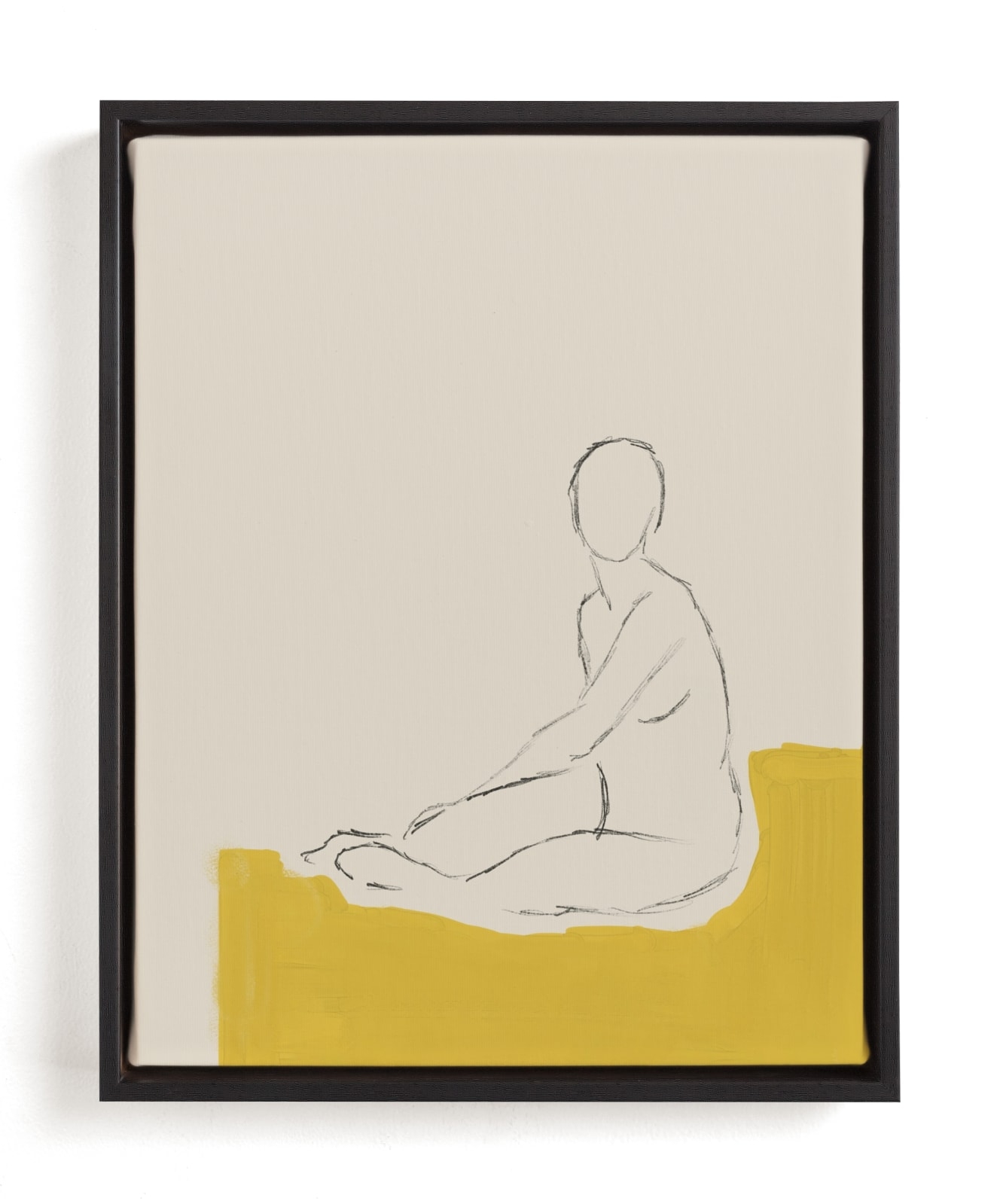 Figure On Yellow Limited Edition Fine Art Print 2 - Image 0