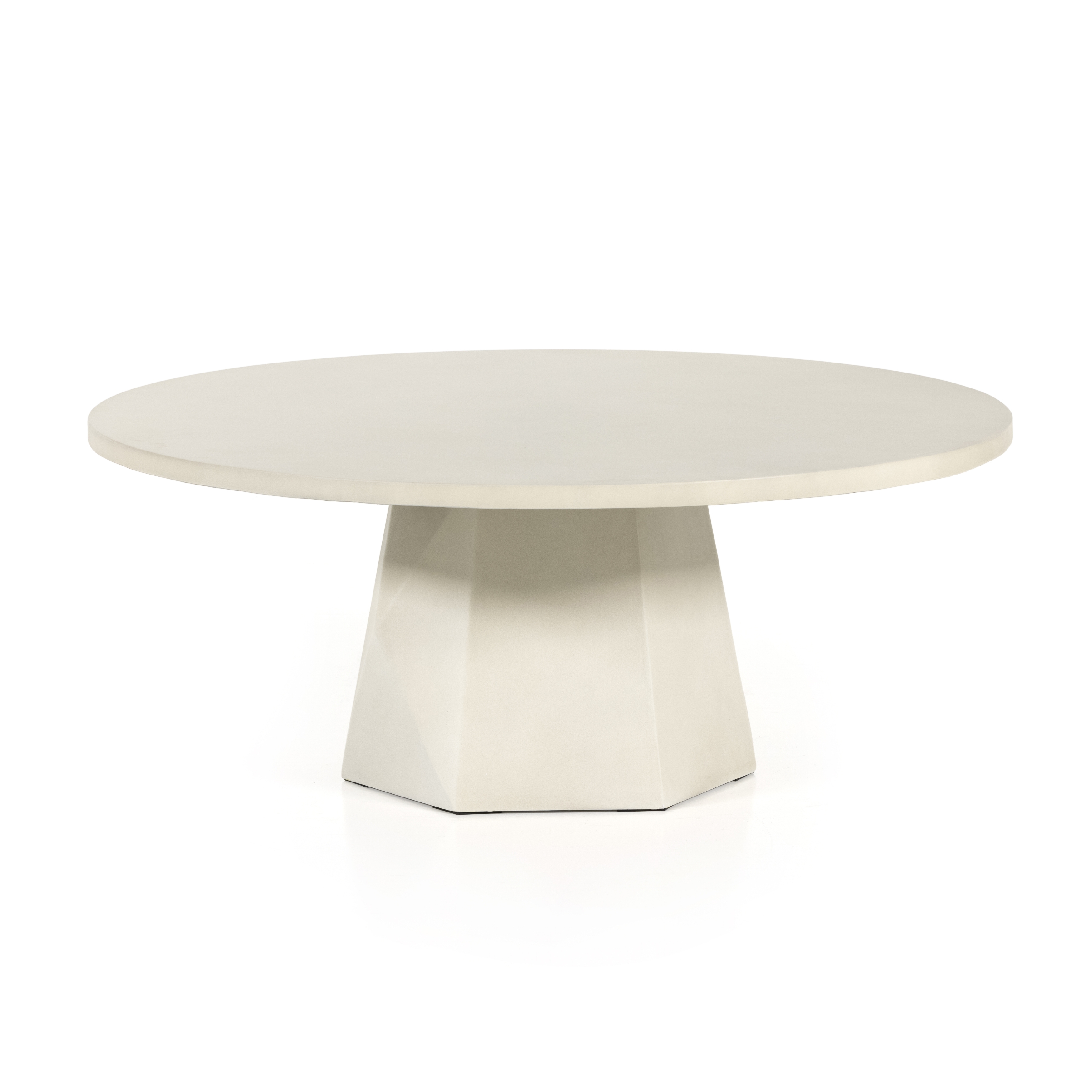Bowman Outdoor Coffee Table-White Cncrt - Image 3