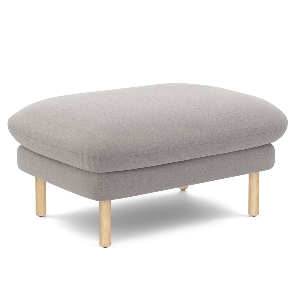 Sanders 35.5" Ottoman - Hestia Gray - Image 1