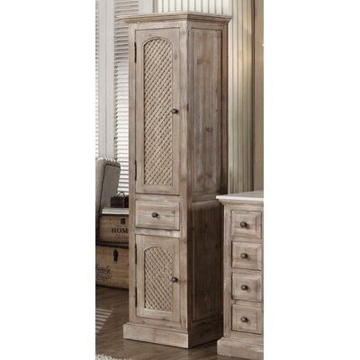 Kwak 19.63" W x 78.75" H x 15.75" D Solid Wood Linen Cabinet - Image 0