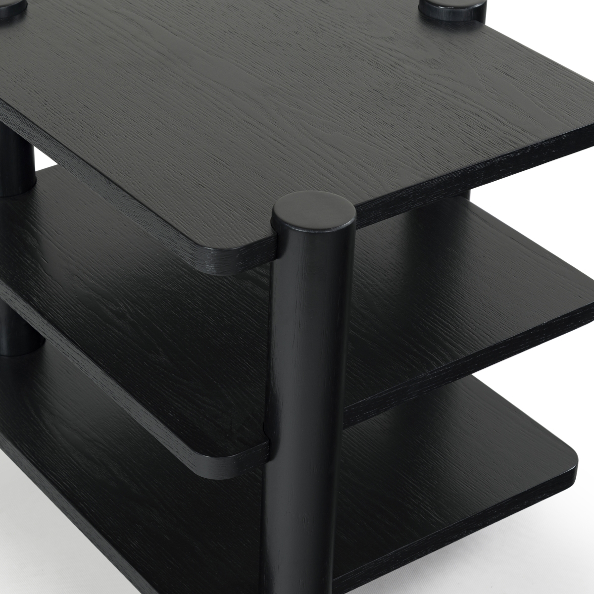 Edisyn 3 Shelf Wood Accent Table - Black - Image 2