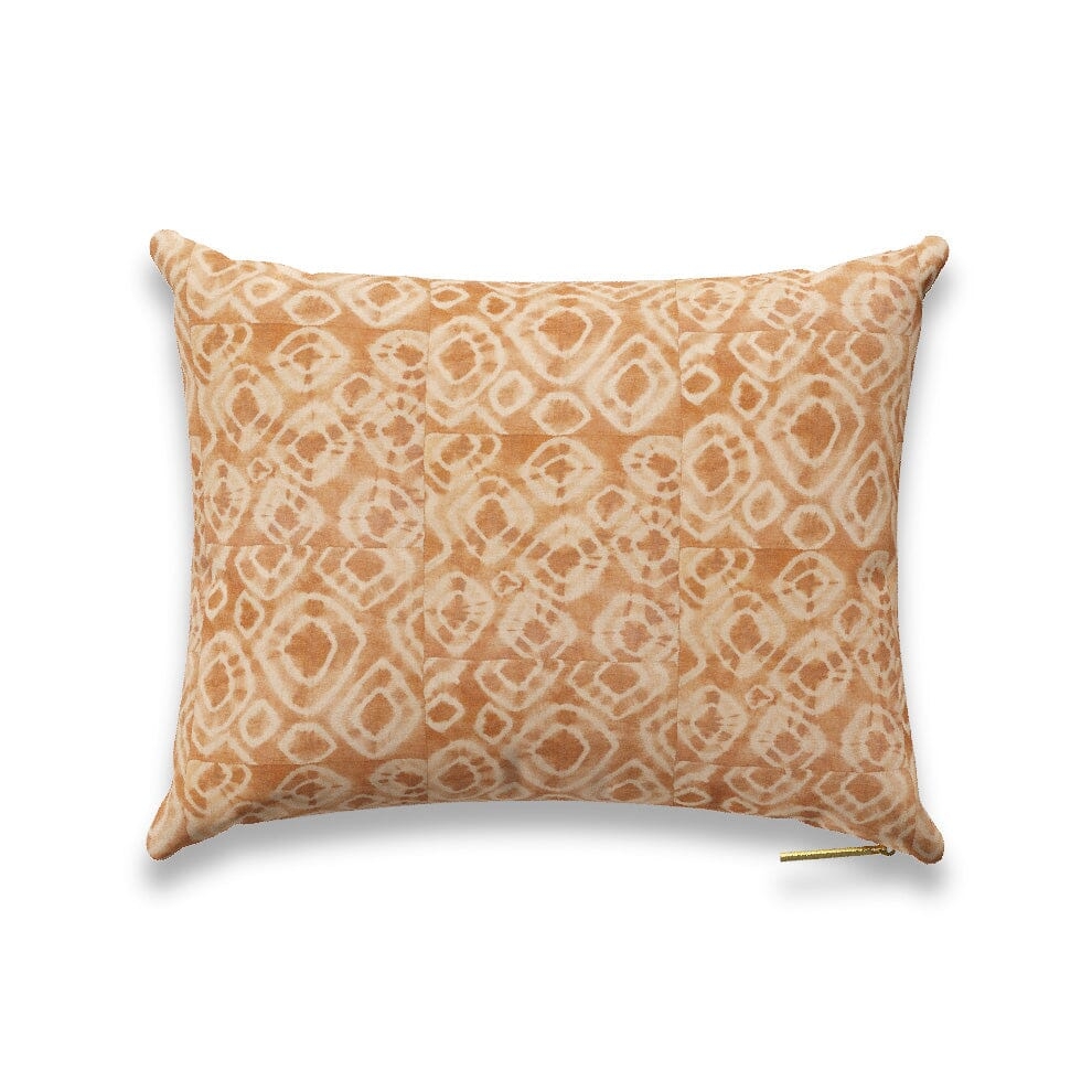 Rust Pebble Kuba Cloth Pillow by St. Frank | Orange | 16" W x 12" H | Cotton/Linen - Image 0
