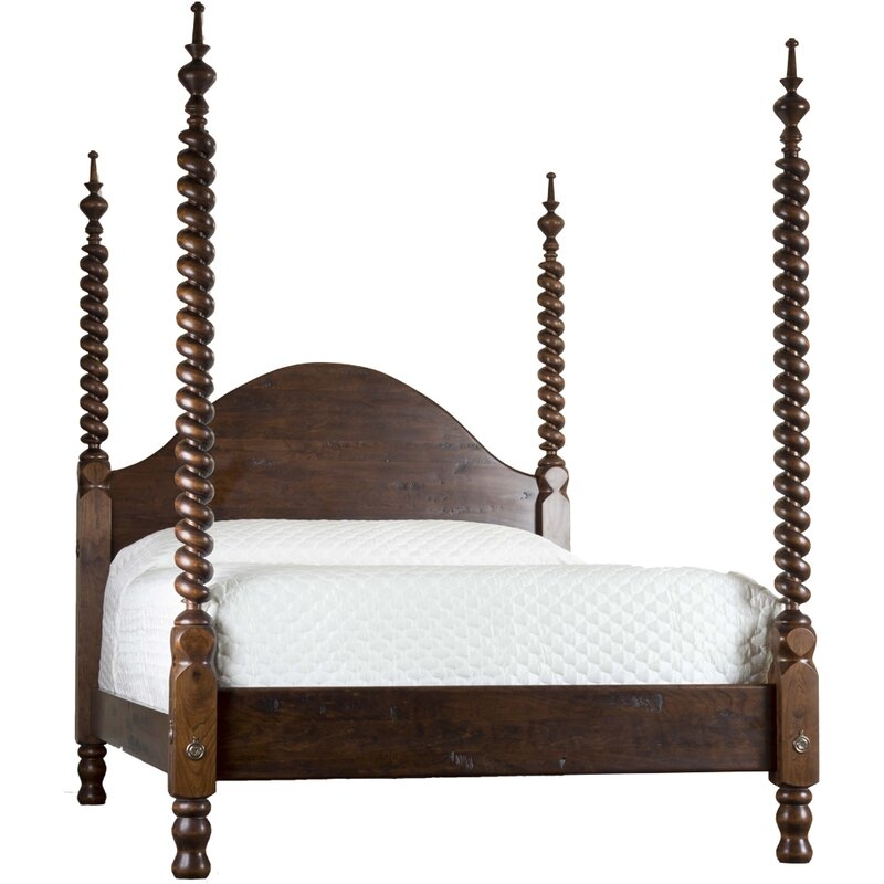 MacKenzie-Dow English Pub Solid Wood Four Poster Standard Bed - Image 0