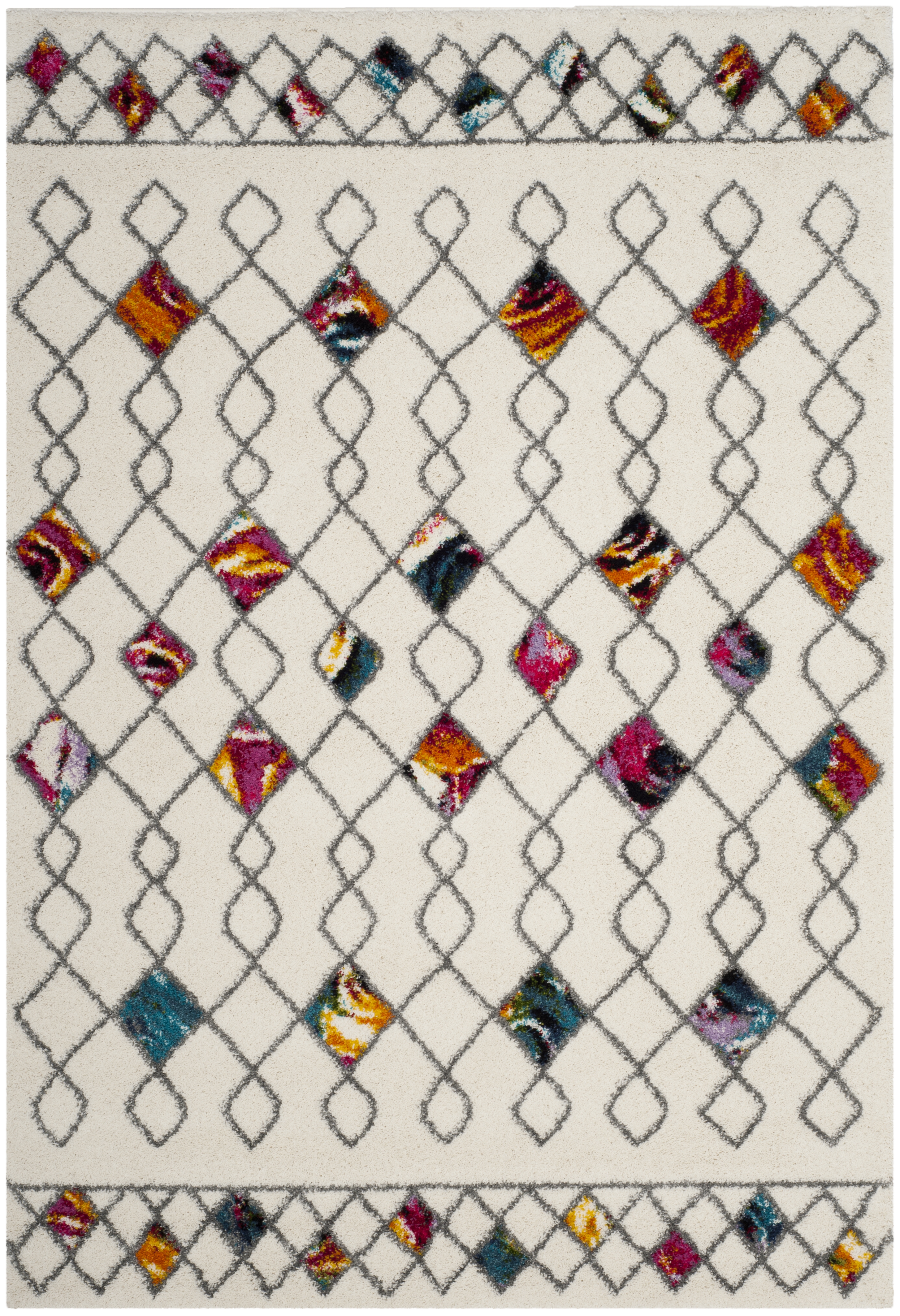 Arlo Home Woven Area Rug, FSG361A, Cream/Multi,  6' 7" X 9' 2" - Image 0