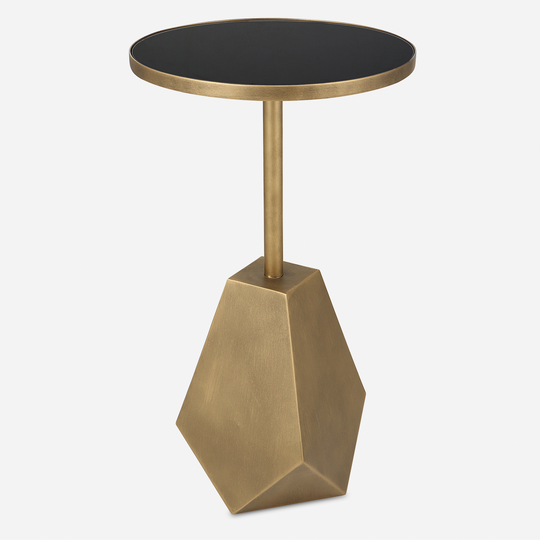 Comet Geometric Bronze Accent Table - Image 0