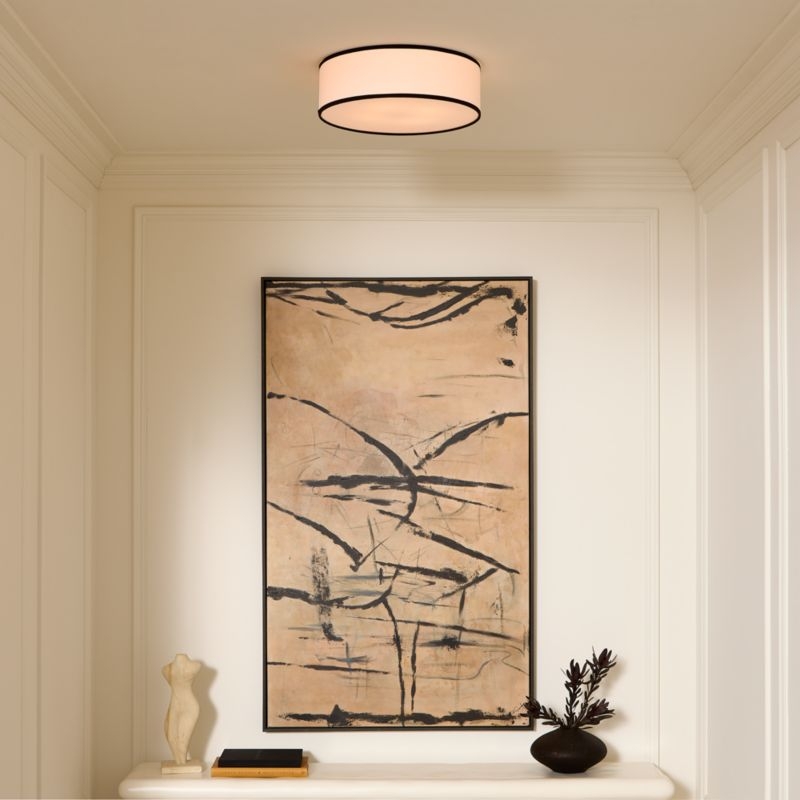 Drum Flush Mount Light with Black Trim 19.75" - Image 2