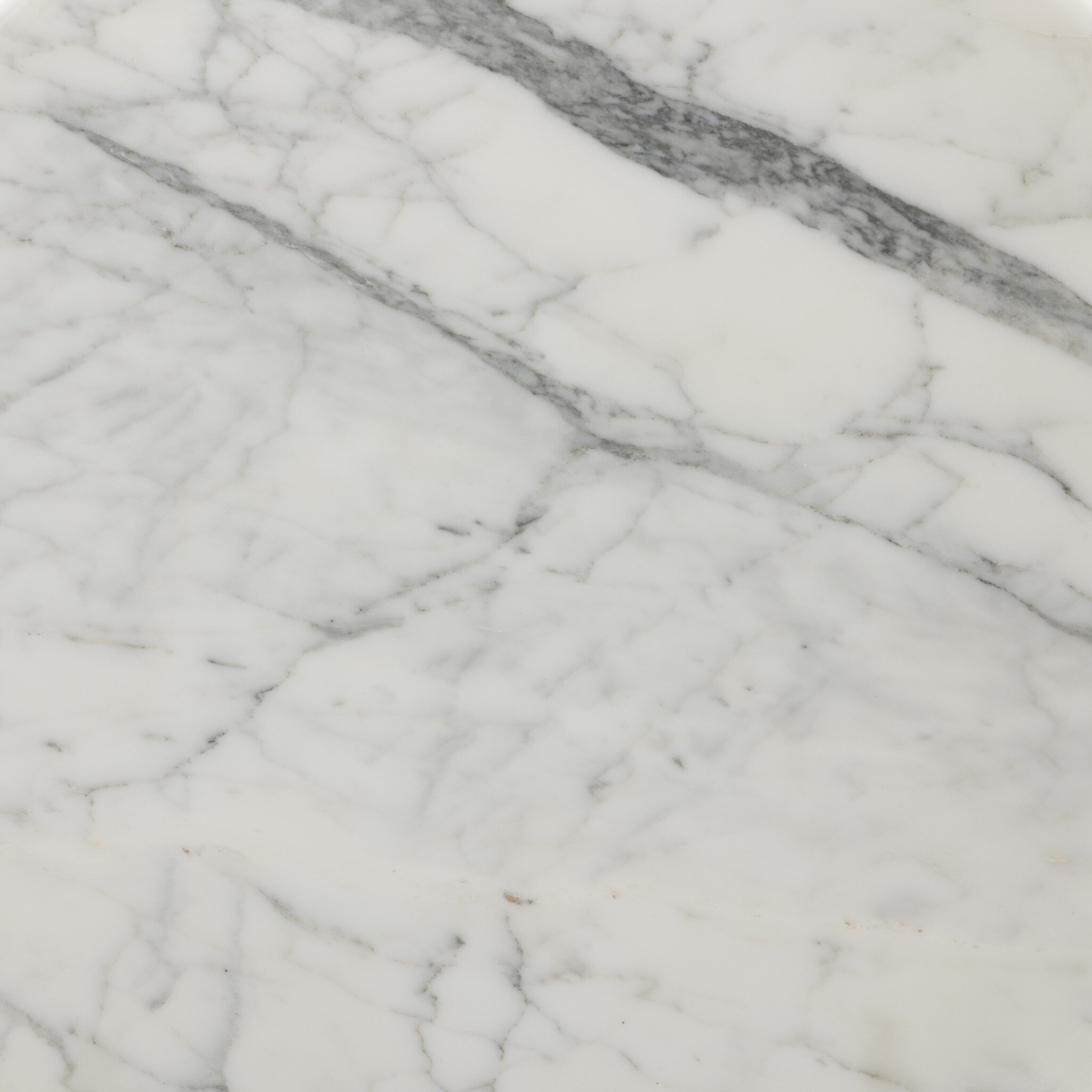 Stuart Wood End Table - White Calacatta Marble - Image 4