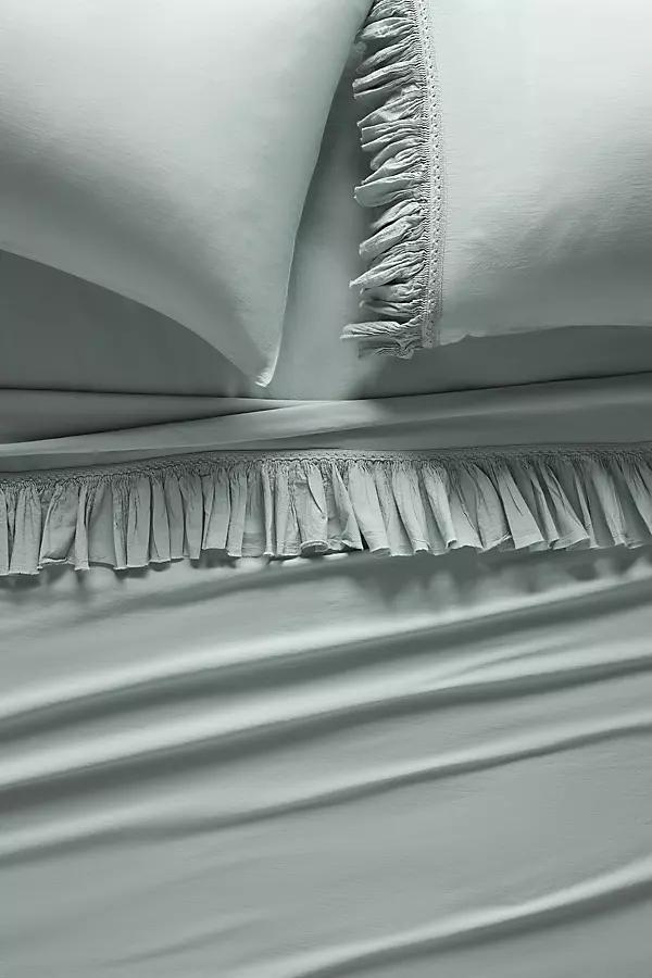 Organic Cotton Spa Sateen Ruffled Sheet Set - Image 0