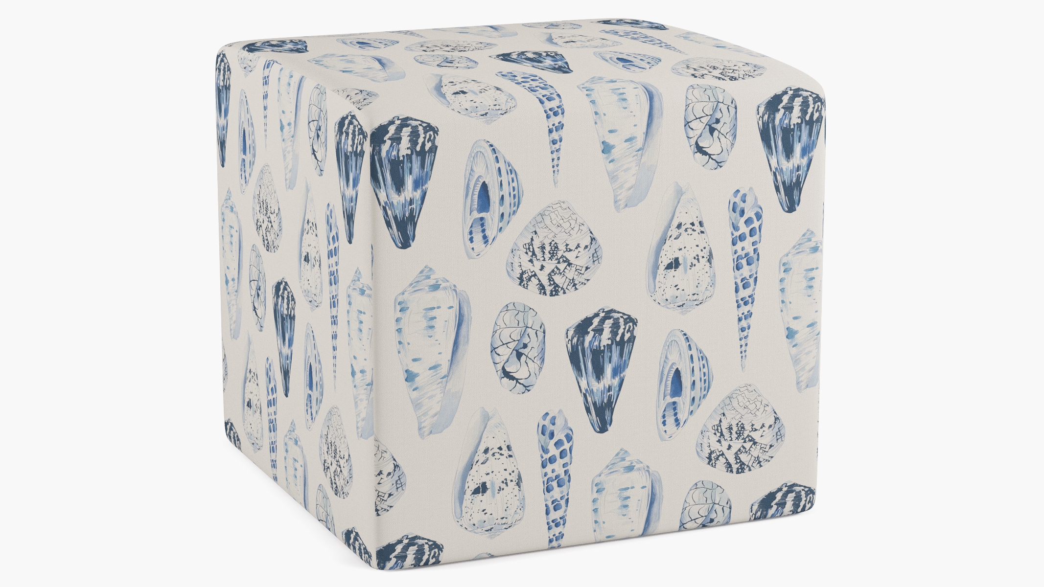 Cube Ottoman, Porcelain Coquina - Image 1