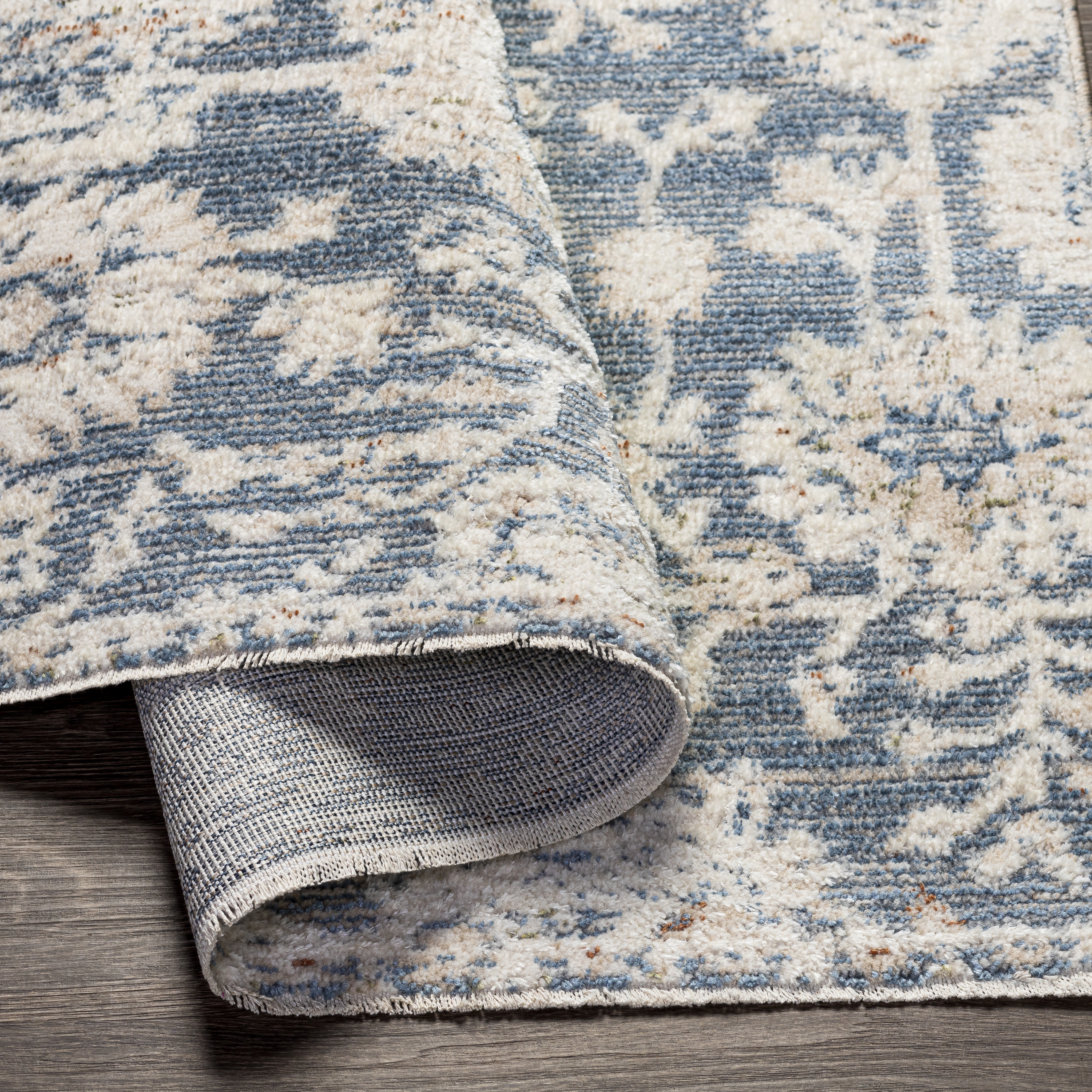 Amore Blue Indoor 2' x 2'11" Machine Woven Rug - Image 4