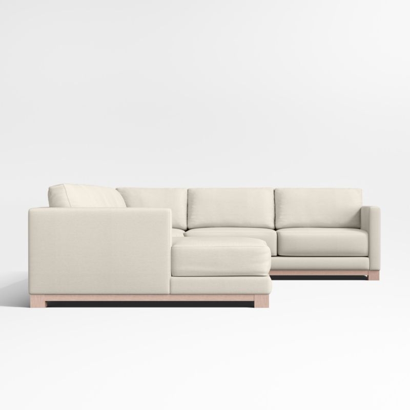 Gather Wood Base 4-Piece L-Shaped Sectional Sofa with Chaise Lounge - Image 2