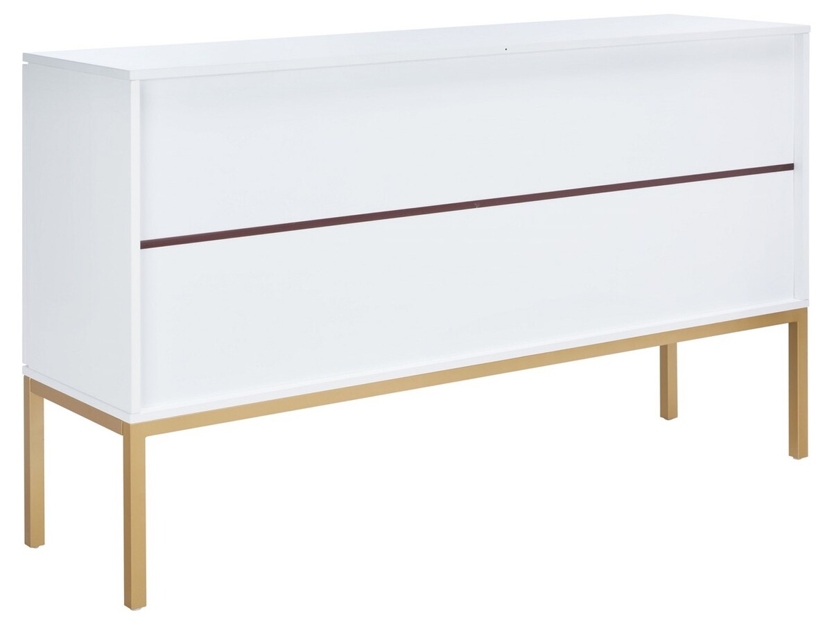 Zadie 2 Shelf Rattan Sideboard - White/Natural  - Safavieh - Image 9