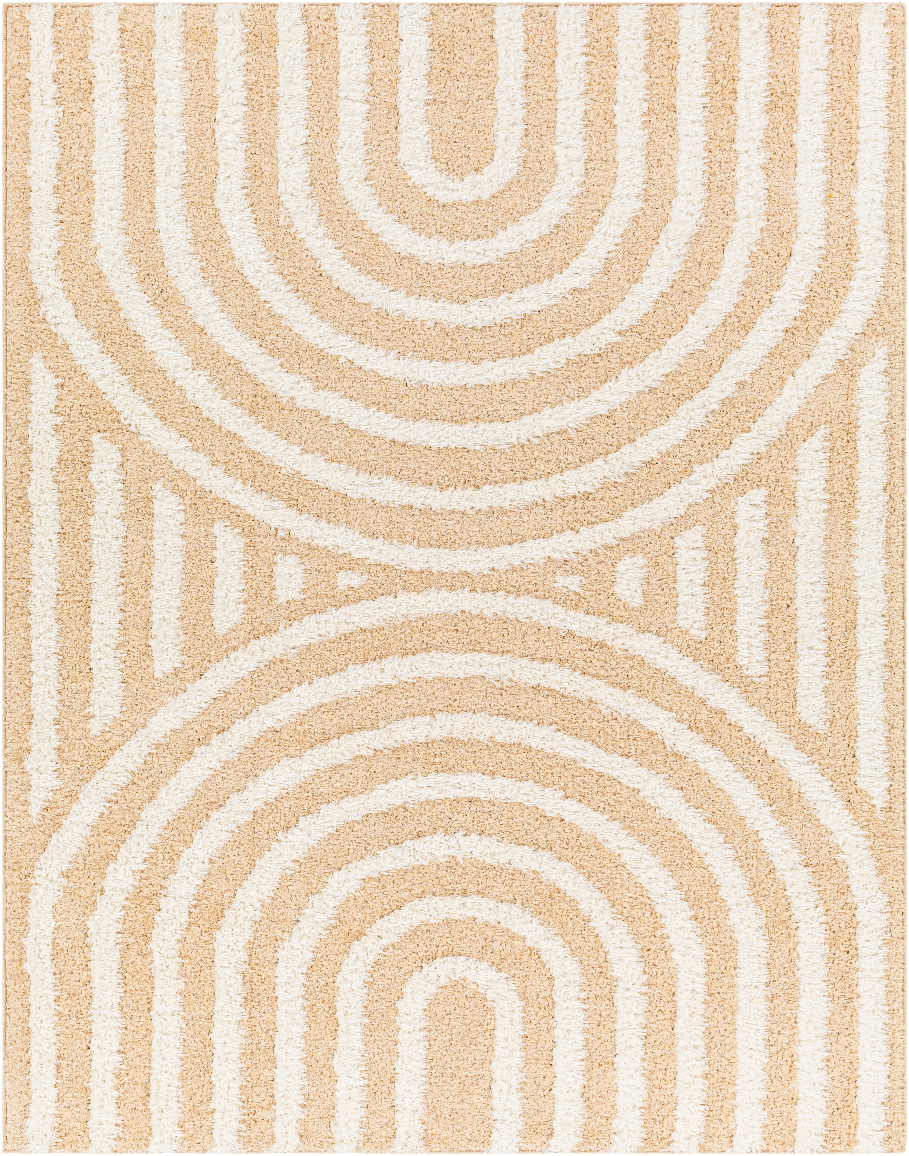 Rodos Beige Indoor 7'10" x 10' Machine Woven Rug - Image 0