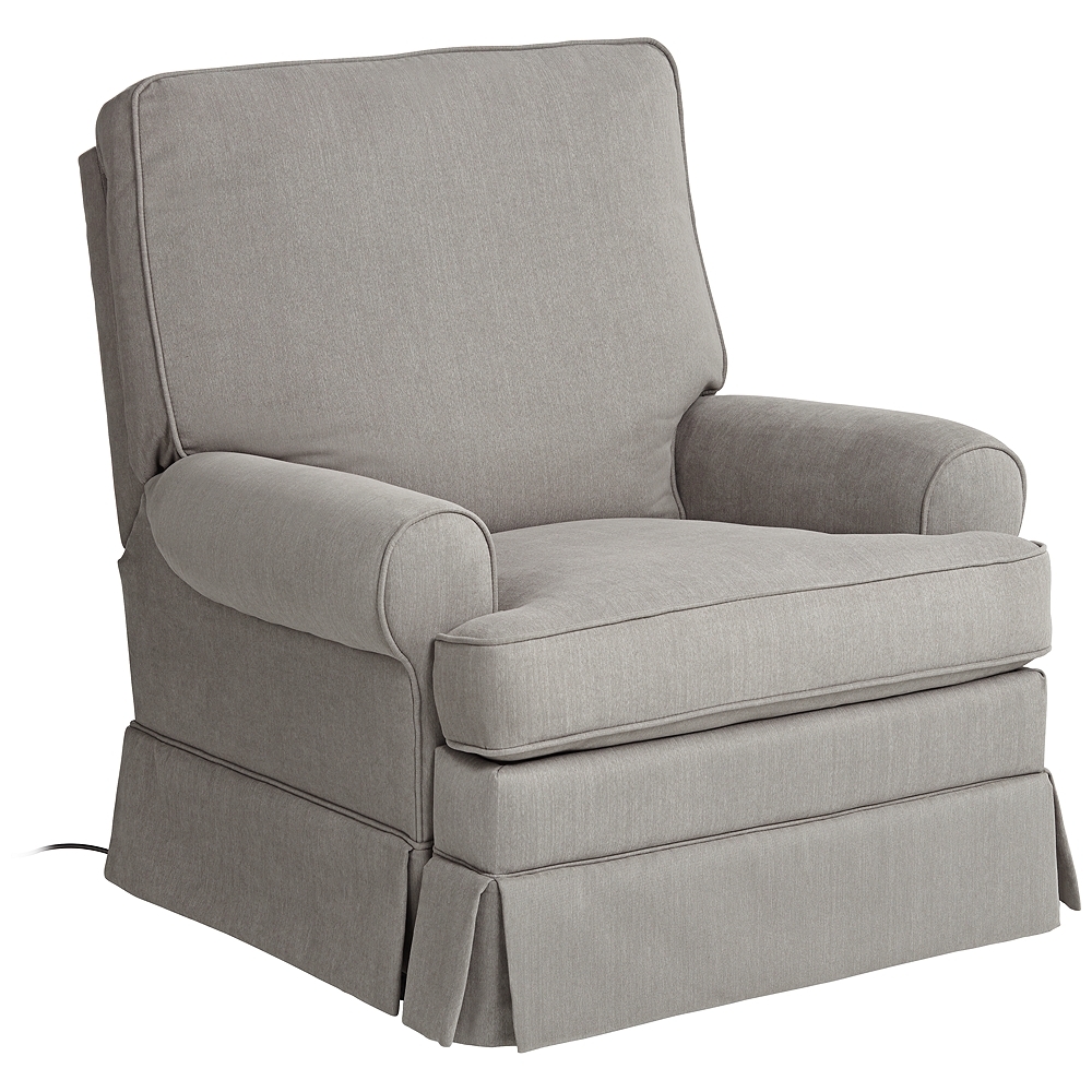 Peyton Slate Gray Glider Recliner Chair with USB Port - Image 0