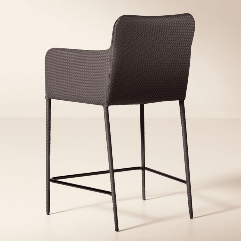 Duke Sienna Brown Vegan Leather Counter Stool - Image 3
