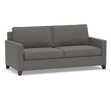 Cameron Square Arm Upholstered Deep Seat Sofa 2-Seater 85", Polyester Wrapped Cushions, Chenille Basketweave Charcoal - Image 0