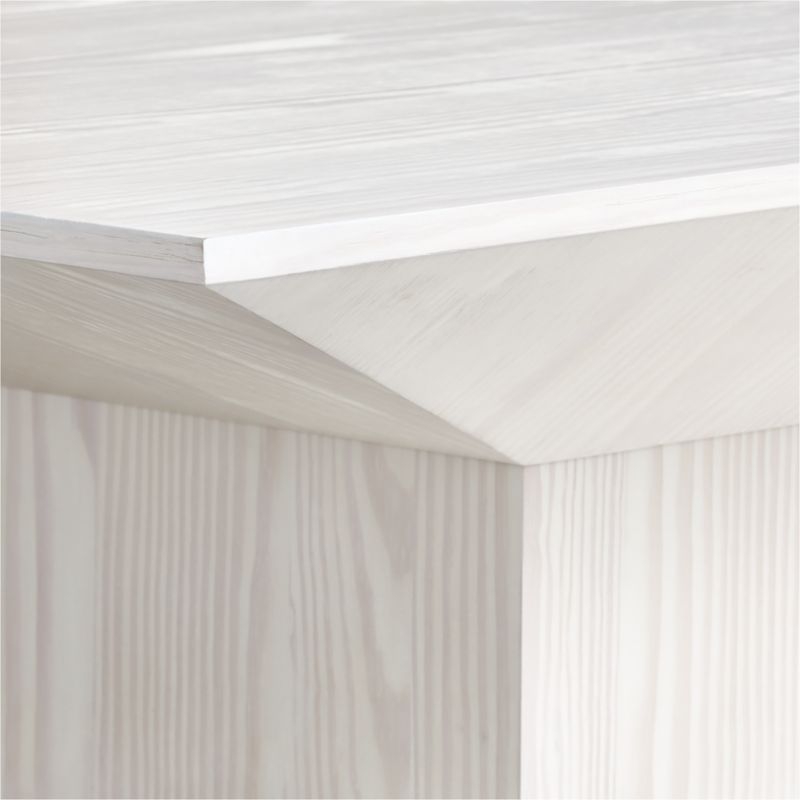 Icon Whitewashed Pine Wood 60" Rectangular Coffee Table - Image 4