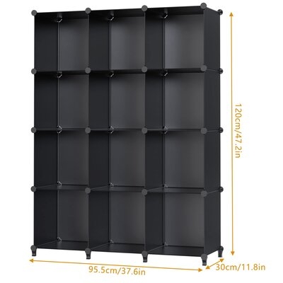Closet Organizer, 12-Cube Closet Organizers And Storage, Portable Closet Storage Shelves, Clothing Storage For Kids, Closet, Bedroom, Bathroom, Office - Image 0