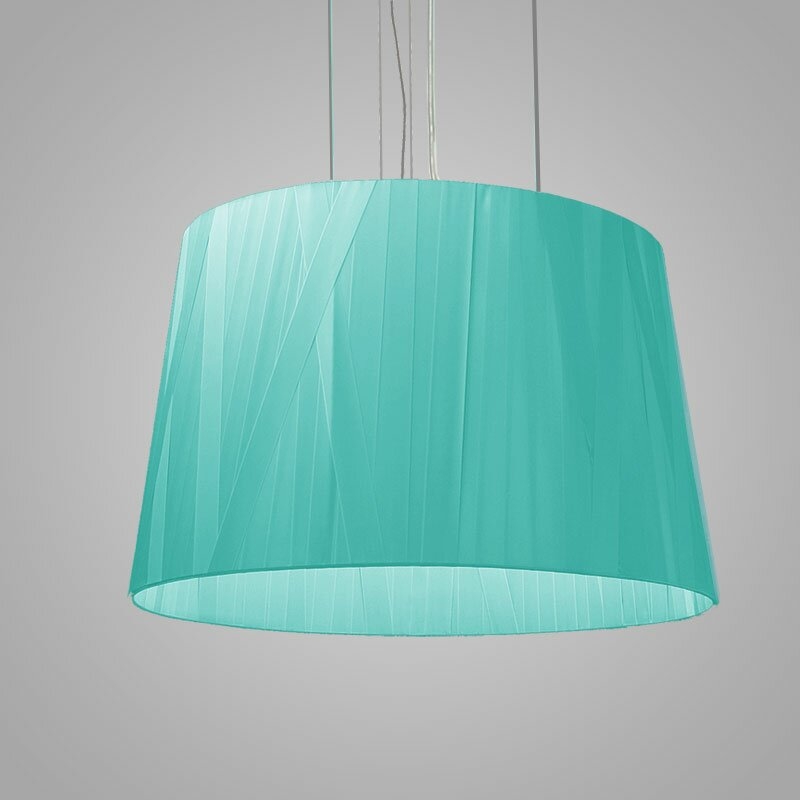 ZANEEN design 6 - Light Shaded Drum Chandelier Finish: Turquoise - Image 0