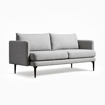 Auburn Sofa, Poly, Twill, Silver, Dark Mineral - Image 0