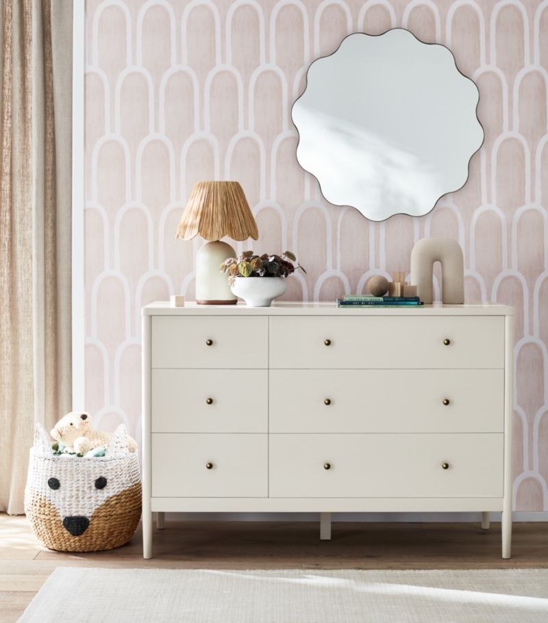 Hampshire Cozy Grey Wood 6-Drawer Kids Dresser - Image 2