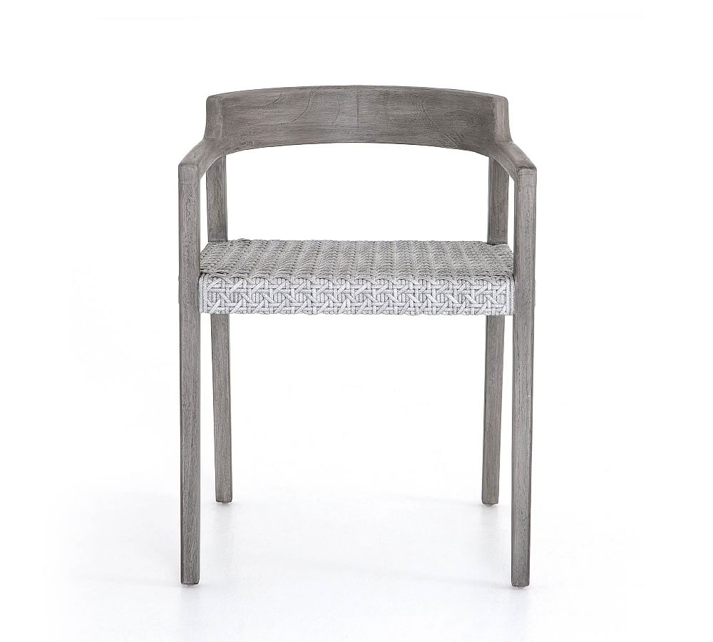Brent Teak Dining Chair, Weathered Gray - Image 0