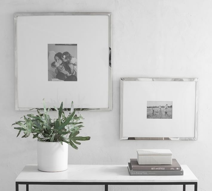 Modern Silver Wall Picture Frame, Oversized 8" x 10" Opening - Image 2