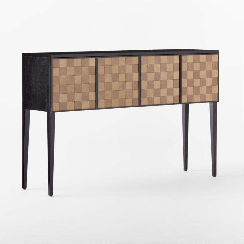 Chelsea Leather Woven Credenza - Image 2