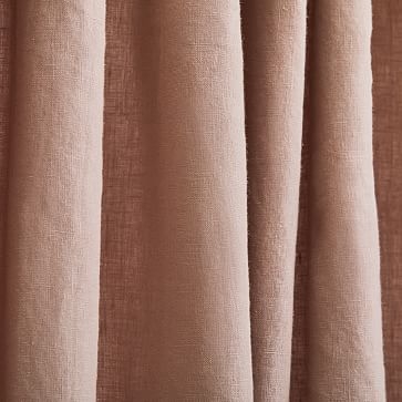 European Flax Linen Curtain, Dusty Blush, 48"x108" - Image 1