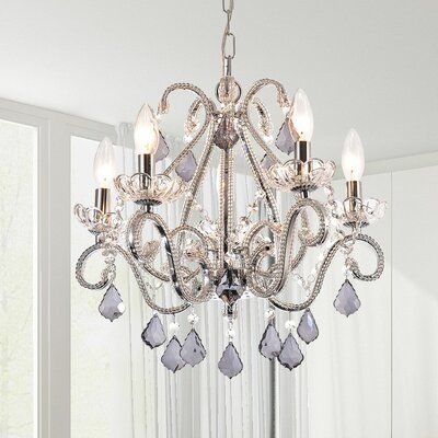 Womac 5 - Light Candle Style Chandelier with Crystal Accents - Image 0
