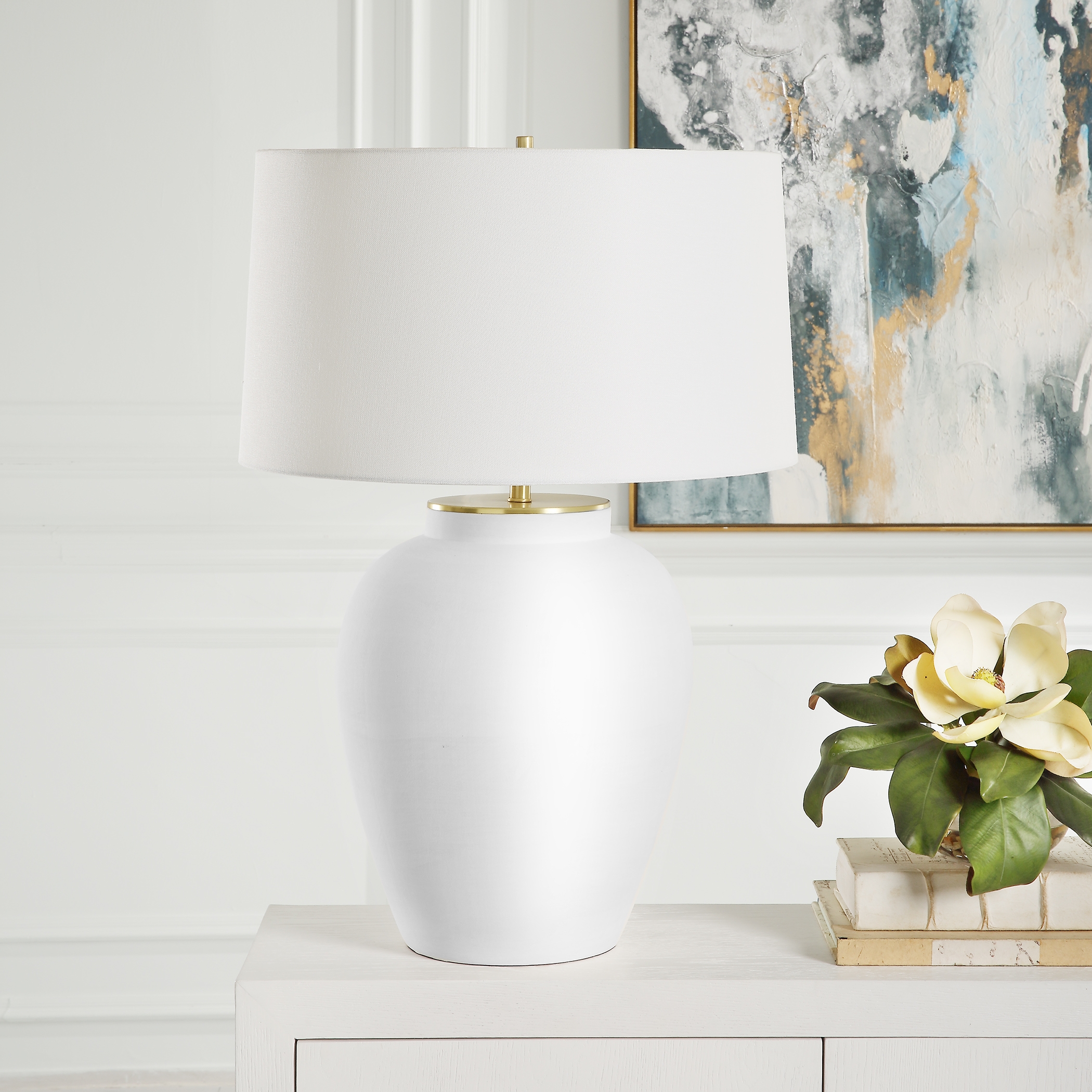 Adelaide White Table Lamp - Image 2