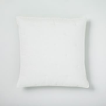 Beglian Flax Linen Cotton Metallic Euro Sham, Stone White - Image 0