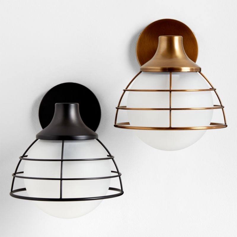 Fairfax Brass Metal Indoor/Outdoor Wall Sconce Light - Image 1