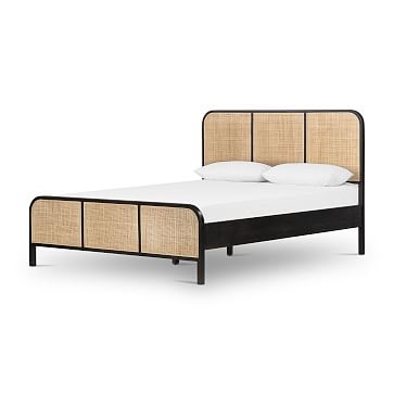 Modern Rattan Queen Bed - Black - Image 0