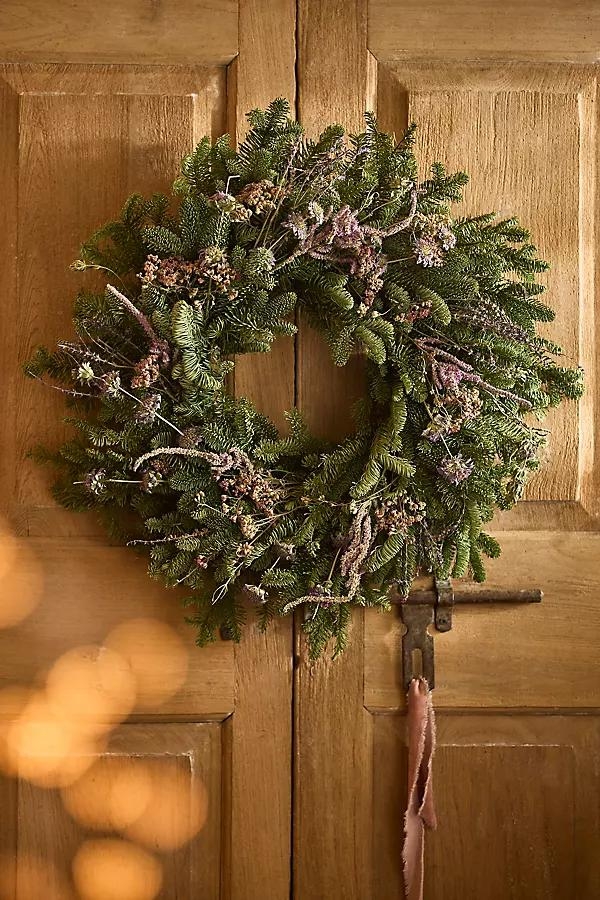 Fresh Noble Fir + Lemon Mint Wreath - Image 0