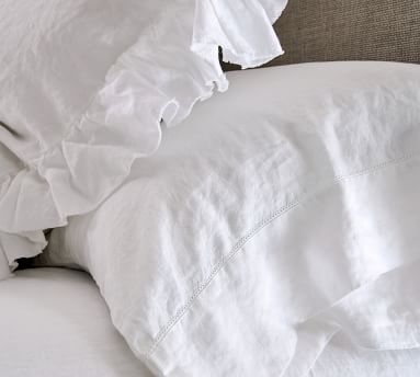 Belgian Flax Linen Pillowcases, Standard, Chambray, Set of 2 - Image 1